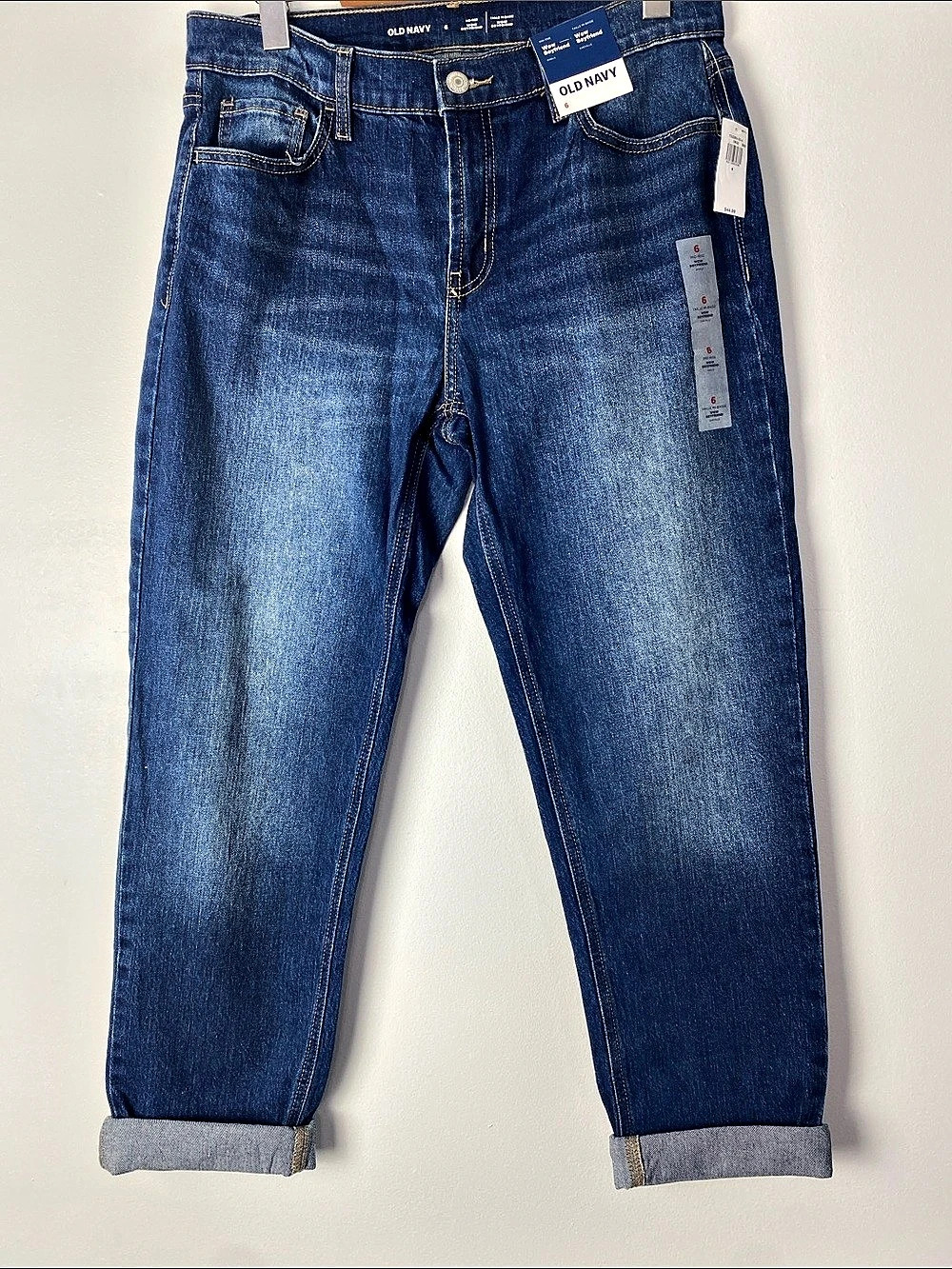 Old Navy Wow Boyfriend Mid-Rise Ankle Jeans Blue Size 6 NWT